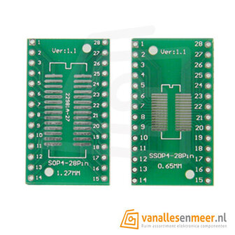 SMT Breakout PCB voor SOIC-28 of TSSOP-28