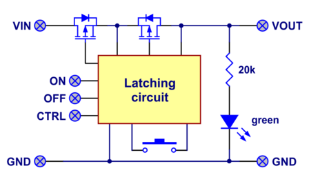 Big Pushbutton Power Switch with Reverse Voltage Protection, HP  Pololu 2813