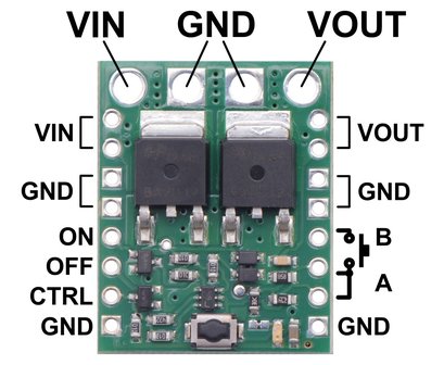 Big Pushbutton Power Switch with Reverse Voltage Protection, MP  Pololu 2812