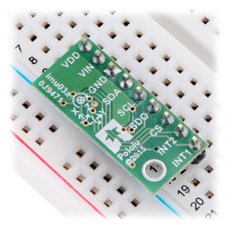 LSM6DS33 3D Accelerometer and Gyro Carrier with Voltage Regulator  Pololu 2736