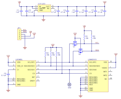 MinIMU-9 v5 Gyro, Accelerometer, and Compass (LSM6DS33 and LIS3MDL Carrier)  Pololu 2738