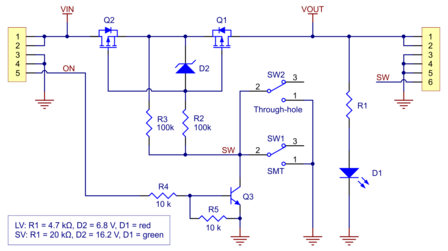 Mini MOSFET Slide Switch with Reverse Voltage Protection, LV  Pololu 2810