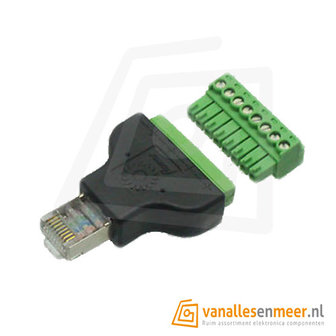 RJ45-connector to Screw Terminal
