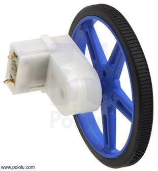 120:1 Mini Plastic Gearmotor HP, Offset 3mm D-Shaft Output, Extended Motor Shaft Pololu 1520