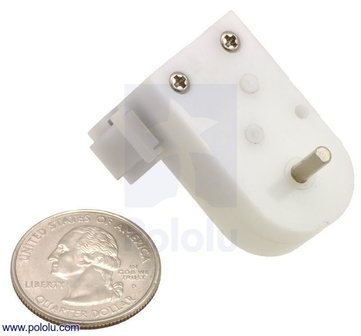 120:1 Mini Plastic Gearmotor HP, Offset 3mm D-Shaft Output Pololu 1512