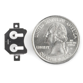 Coin Cell Battery Holder - 12mm (SMD)  Sparkfun 10592