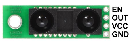 Sharp GP2Y0A60SZLF Analog Distance Sensor 10-150cm, 3V  Pololu 2476