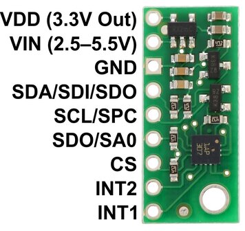 LPS331AP Pressure/Altitude Sensor Carrier with Voltage Regulator  Pololu 2126