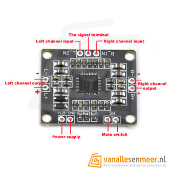 PAM8610 2x15W Audio Versterker Mini 12V 