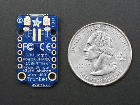 Trinket - Mini Microcontroller - 3.3V Logic - MicroUSB  Adafruit 1500