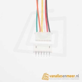 XH2.54 6pin set recht met kabel 15cm