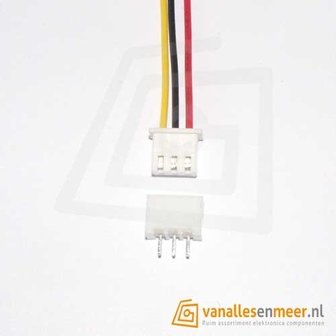 XH2.54 3pin set recht met kabel 15cm