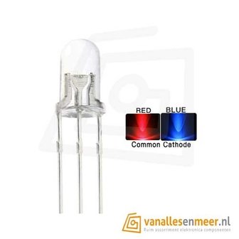 5mm led Bi-Color Red Blue Common Cathode