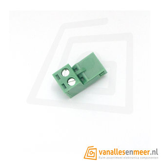 Schroef terminal 2pin 2-delig haaks KF2EDG 5.08