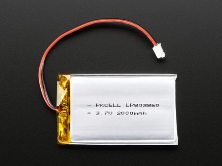 Lithium Ion Battery - 3.7v 2000mAh Adafruit 2011