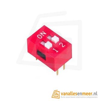 Dip switch 2-voudig 