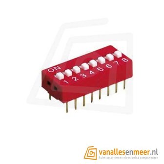 Dip switch 8-voudig 