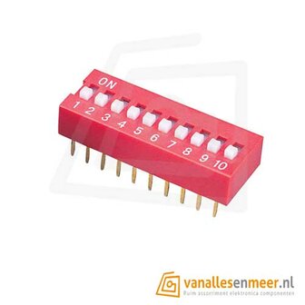 Dip switch 10-voudig 