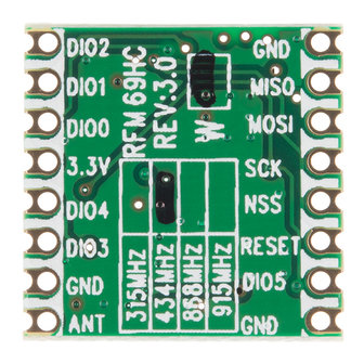 RFM69HCW Wireless Transceiver - 434MHz Sparkfun 13910