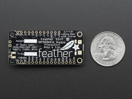 Feather 32u4 with RFM69HCW Packet Radio - 433MHz Adafruit 3077