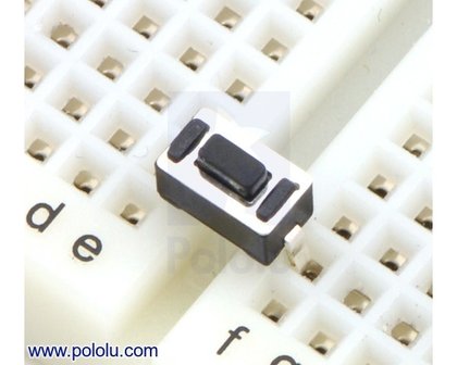 Mini Pushbutton Switch: PCB-Mount, 2-Pin, SPST, 50mA (5-Pack) Pololu 1400