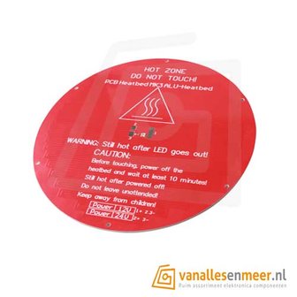 MK3 3D Printer Heated Bed - 3mm Aluminium PCB Heatbed - 12v-24v rond 220mm