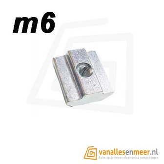 T-moer m6 6mm sleuf 