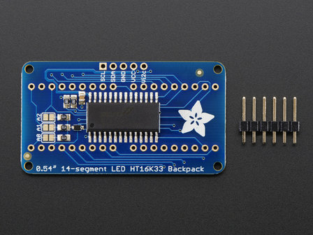 Quad Alphanumeric Display - Pure Green 0.54&quot; Digits w/ Backpack Adafruit 2160