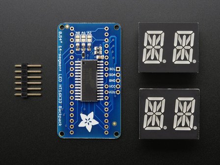 Quad Alphanumeric Display - Blue 0.54&quot; Digits w/ I2C Backpack Adafruit 1912