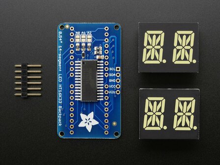 Quad Alphanumeric Display - White 0.54&quot; Digits w/ I2C Backpack Adafruit 2157