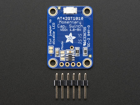 Standalone Momentary Capacitive Touch Sensor Breakout - AT42QT1010 Adafruit 1374