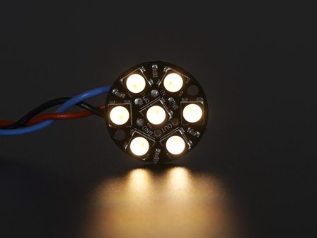 NeoPixel Jewel - 7 x 5050 RGBW LED w/ Integrated Drivers - Warm White - ~3000K  Adafruit 2858