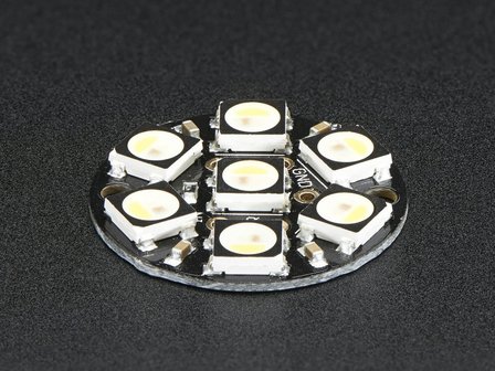 NeoPixel Jewel - 7 x 5050 RGBW LED w/ Integrated Drivers - Warm White - ~3000K  Adafruit 2858