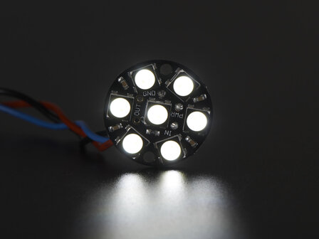 NeoPixel Jewel - 7 x 5050 RGBW LED w/ Integrated Drivers - Cool White - ~6000K  Adafruit 2860