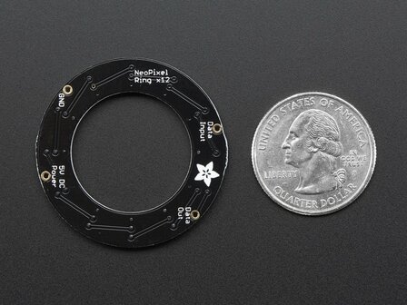 NeoPixel Ring - 12 x 5050 RGBW LEDs w/ Integrated Drivers - Warm White - ~3000K Adafruit 2851