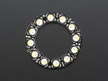 NeoPixel Ring - 12 x 5050 RGBW LEDs w/ Integrated Drivers - Warm White - ~3000K Adafruit 2851