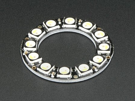 NeoPixel Ring - 12 x 5050 RGBW LEDs w/ Integrated Drivers - Natural White - ~4500K Adafruit 2852
