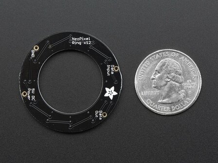NeoPixel Ring - 12 x 5050 RGBW LEDs w/ Integrated Drivers - Natural White - ~4500K Adafruit 2852
