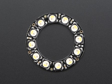 NeoPixel Ring - 12 x 5050 RGBW LEDs w/ Integrated Drivers - Natural White - ~4500K Adafruit 2852