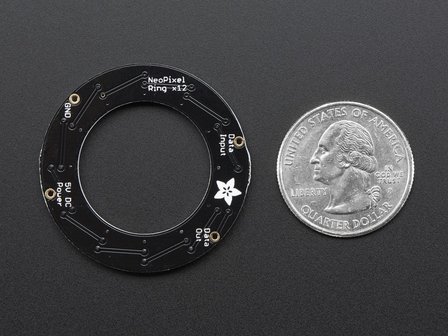  NeoPixel Ring - 12 x 5050 RGBW LEDs w/ Integrated Drivers - Cool White - ~6000K Adafruit 2853