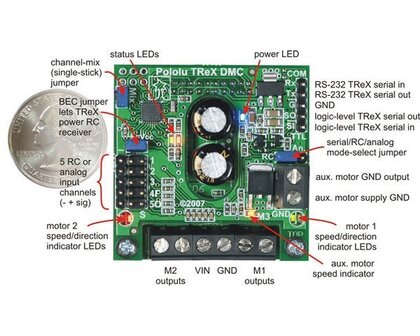 TReX Dual Motor Controller DMC01 Pololu 777
