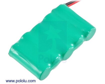Rechargeable NiMH Battery Pack: 6.0 V, 350 mAh, 5x1 2/3-AAA Cells, JR Connector Pololu 2243