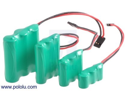 Rechargeable NiMH Battery Pack: 6.0 V, 2200 mAh, 3+2 AA Cells, JR Connector Pololu 2224