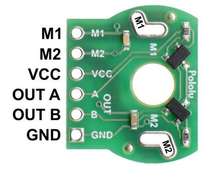 Magnetic Encoder Pair Kit for 20D mm Metal Gearmotors, 20 CPR, 2.7-18V Pololu 3499