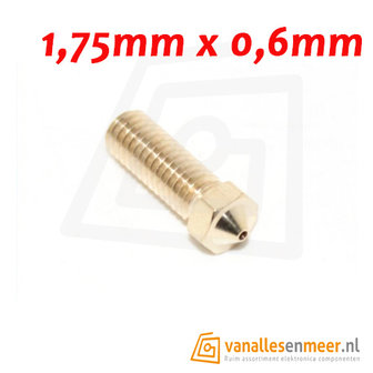   E3D Volcano nozzle messing 1,75 mm x 0,6 mm