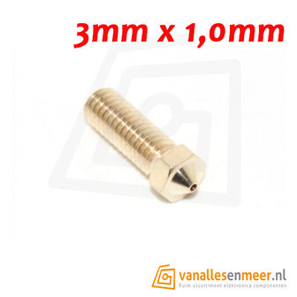   E3D Volcano nozzle messing 3 mm x 1,0 mm