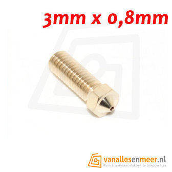   E3D Volcano nozzle messing 3 mm x 0,8 mm