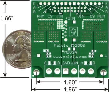 Dual VNH3SP30 Motor Driver Carrier MD03A Pololu 707