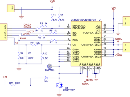 VNH2SP30 Motor Driver Carrier MD01B Pololu 706