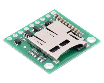 Breakout microSD Card with 3.3V Regulator and Level Shifters Pololu 2587